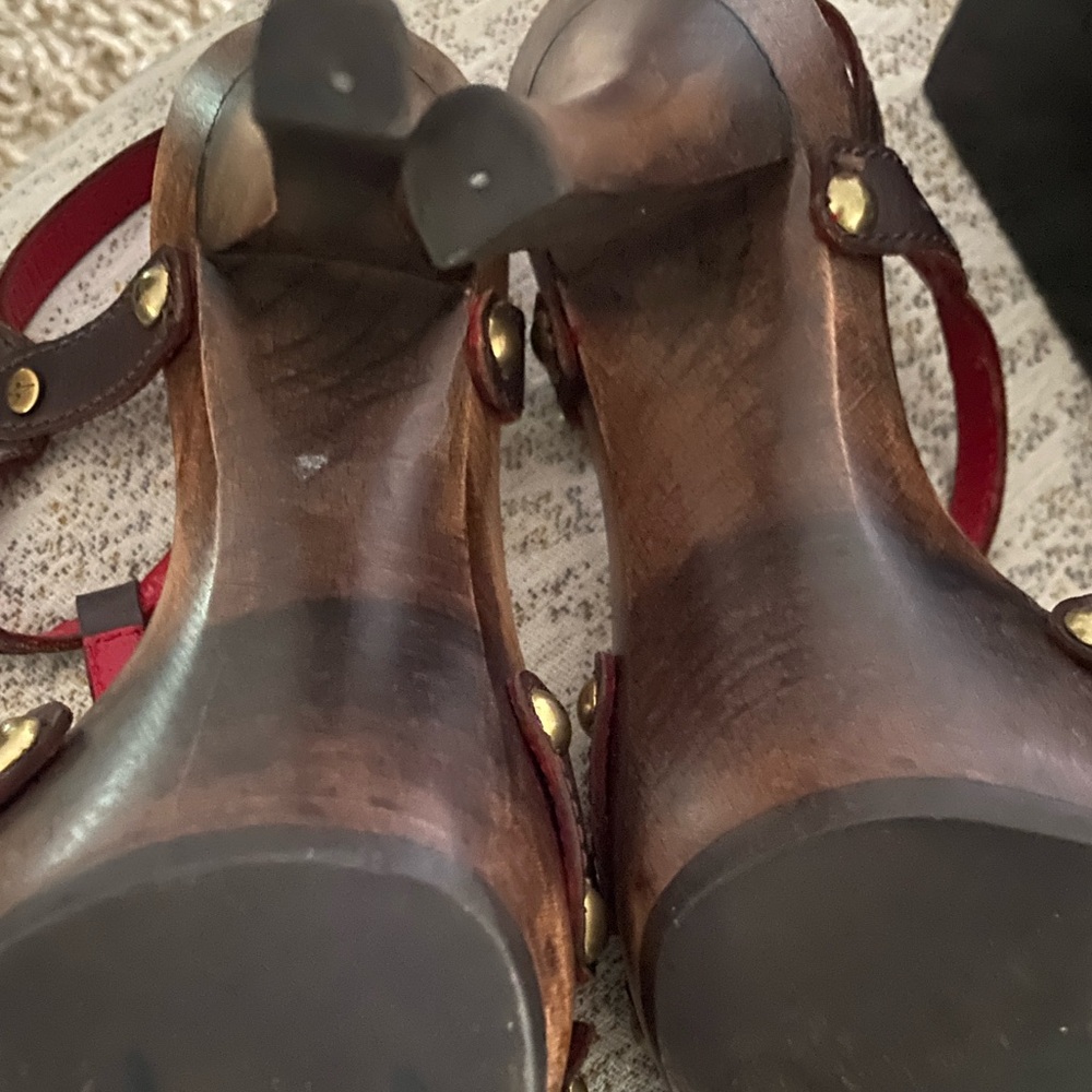 Cesare Pacotti brown wooden sandals - Picture 6 of 6